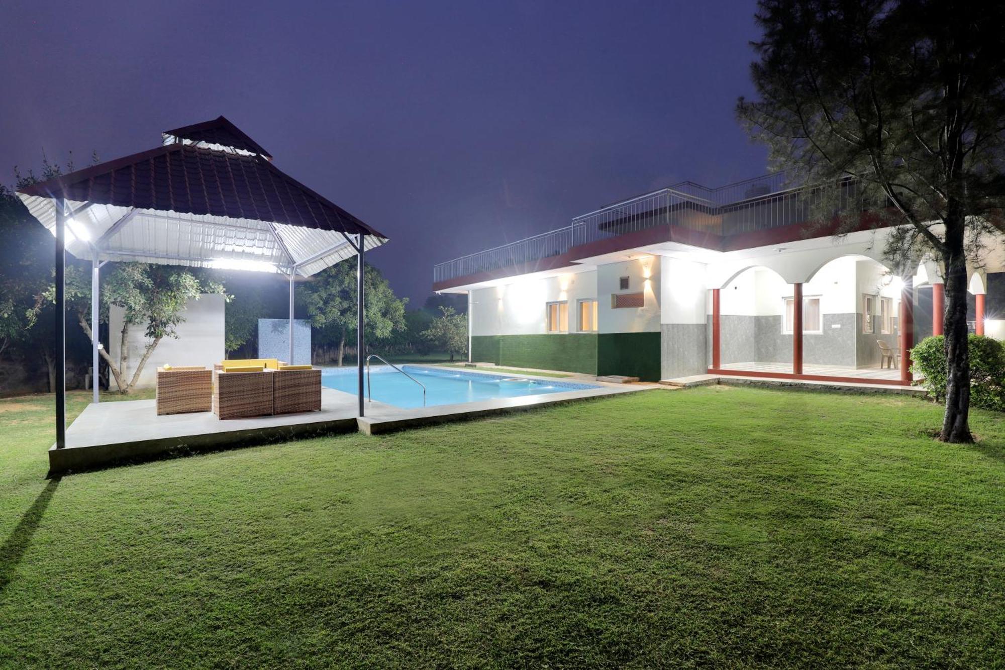 Alaya Stays 4Bhk Farmhouse With Pvt Pool & Garden - Manesar Gurgaon Exterior foto