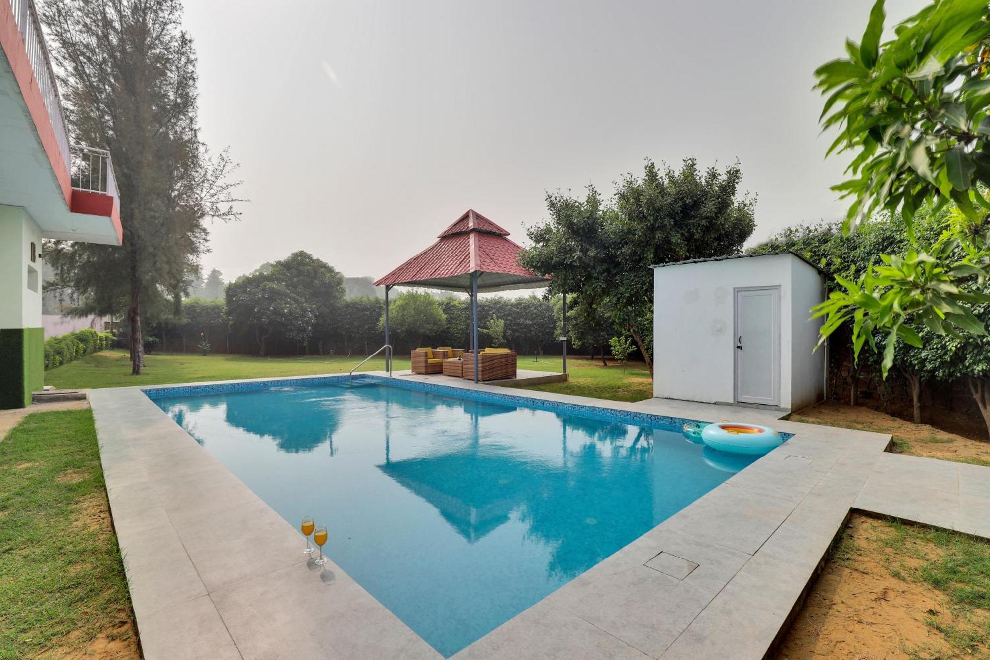 Alaya Stays 4Bhk Farmhouse With Pvt Pool & Garden - Manesar Gurgaon Exterior foto