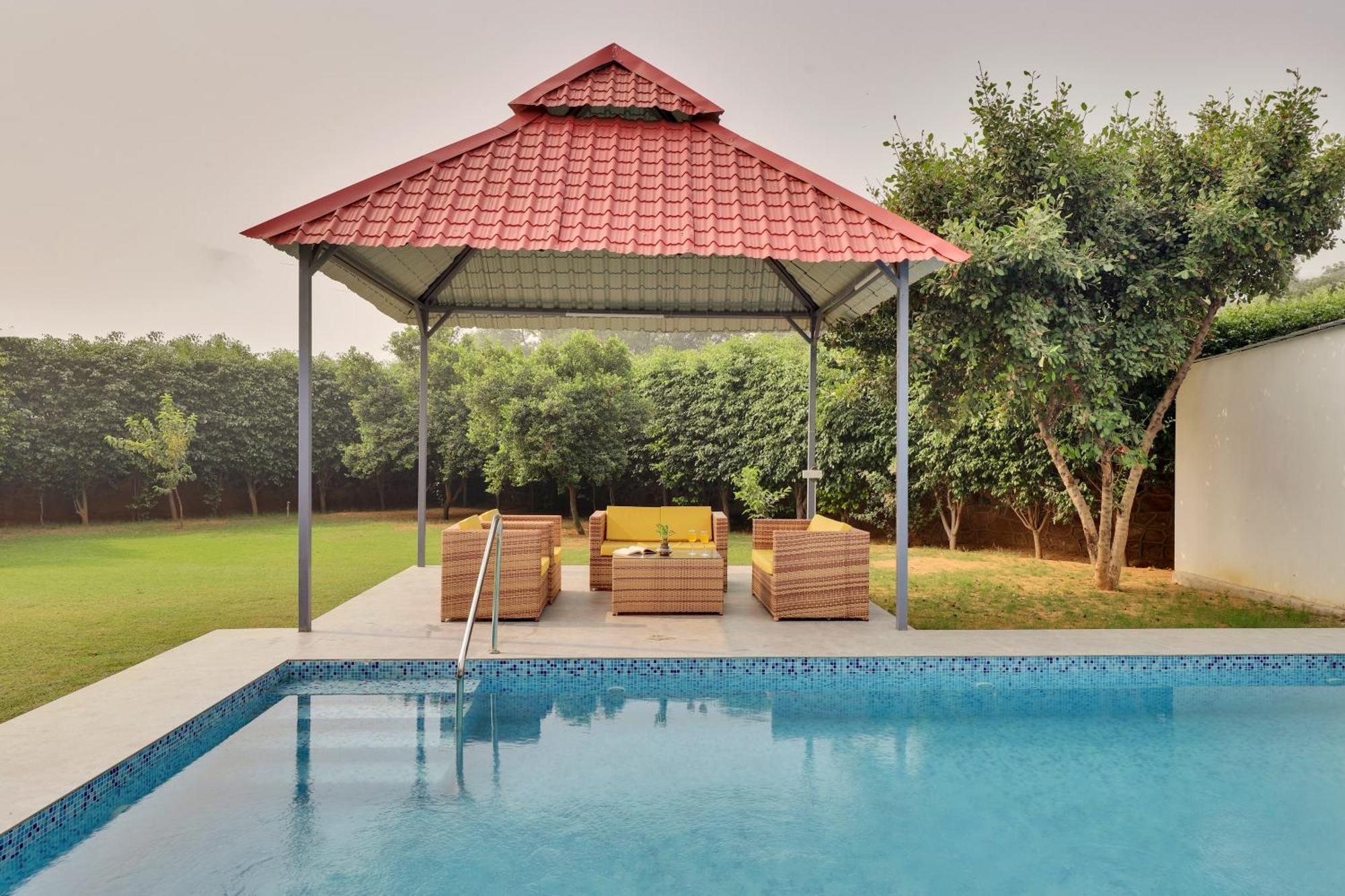 Alaya Stays 4Bhk Farmhouse With Pvt Pool & Garden - Manesar Gurgaon Exterior foto