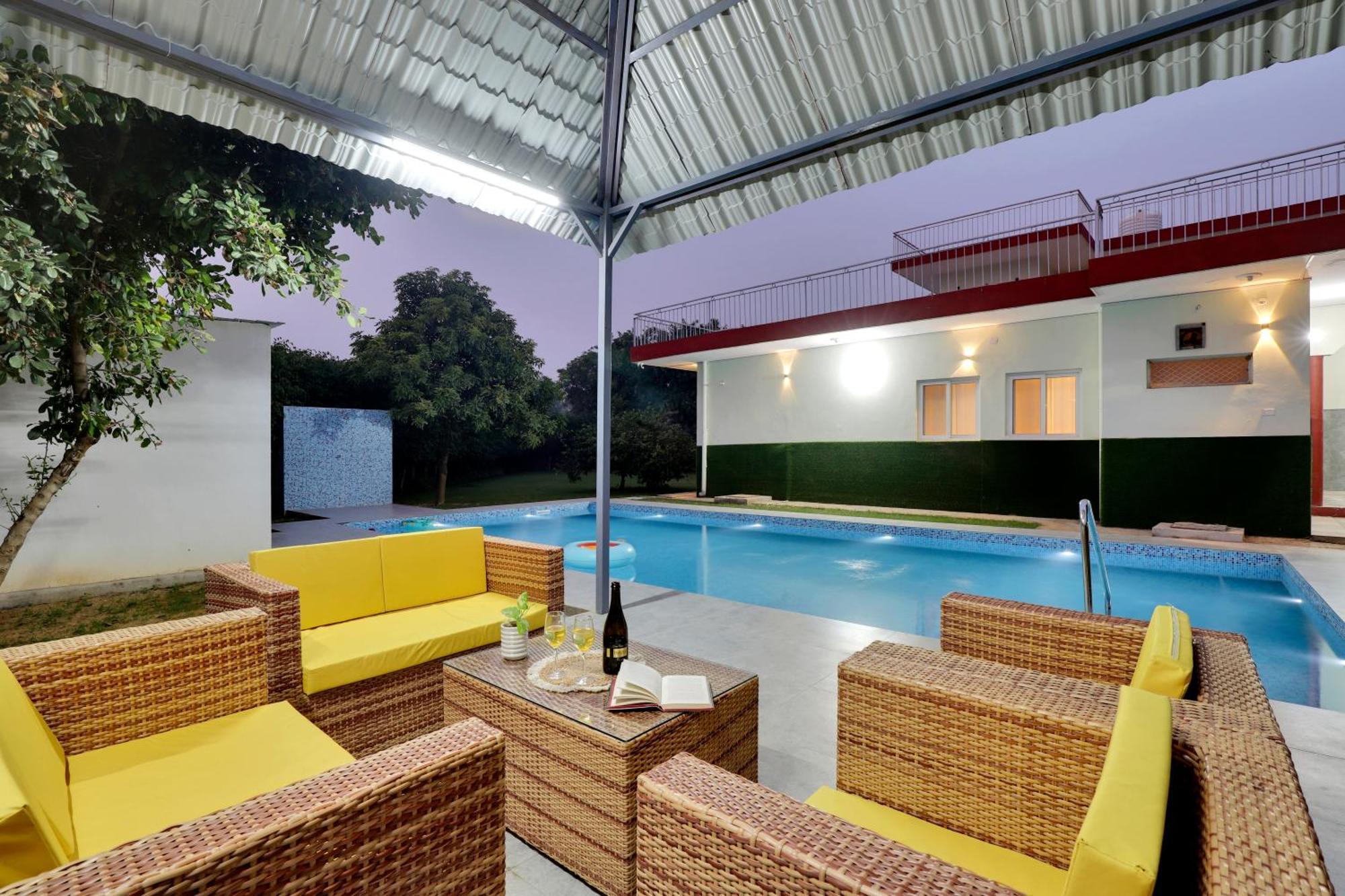 Alaya Stays 4Bhk Farmhouse With Pvt Pool & Garden - Manesar Gurgaon Exterior foto