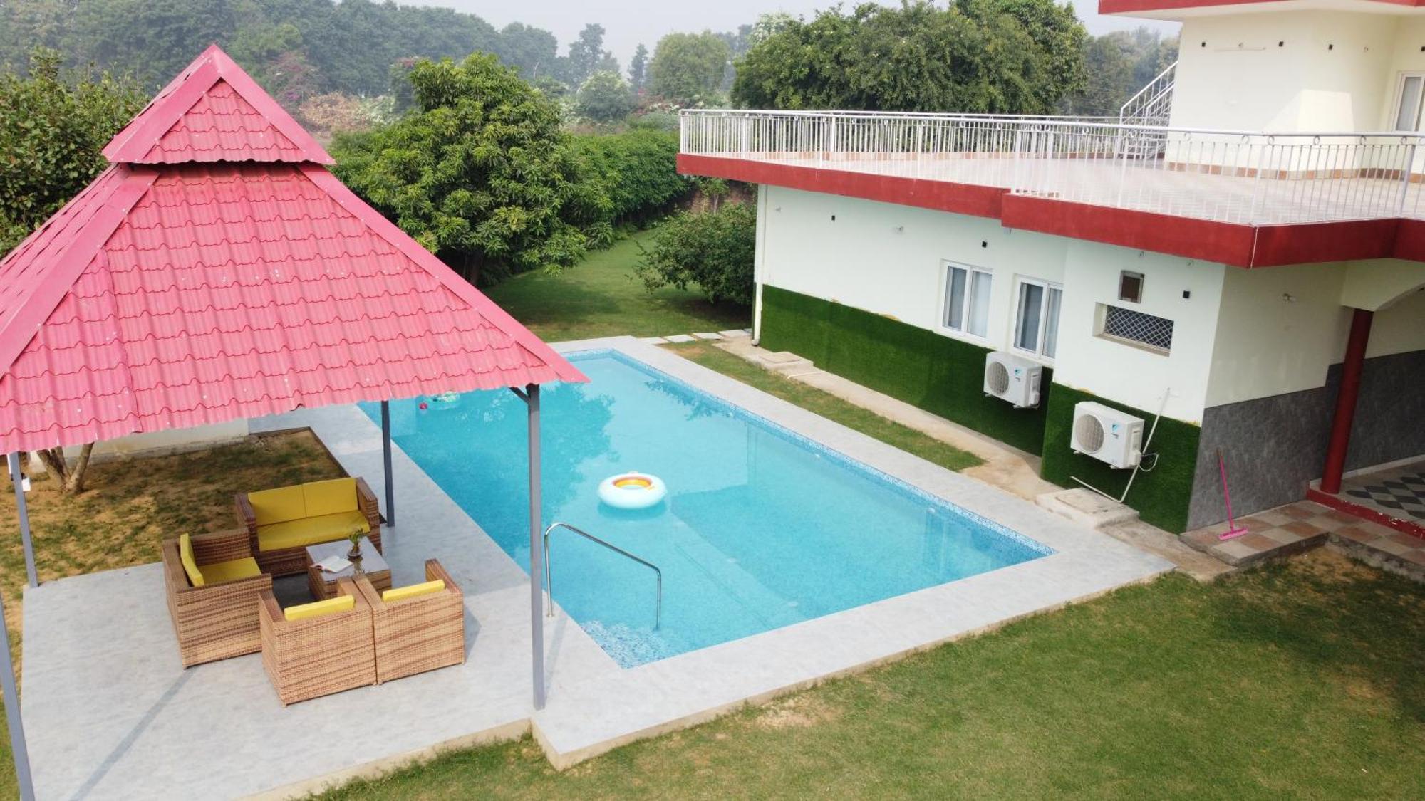 Alaya Stays 4Bhk Farmhouse With Pvt Pool & Garden - Manesar Gurgaon Exterior foto