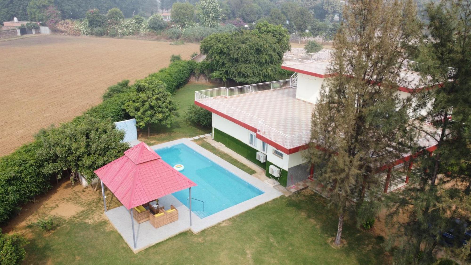 Alaya Stays 4Bhk Farmhouse With Pvt Pool & Garden - Manesar Gurgaon Exterior foto